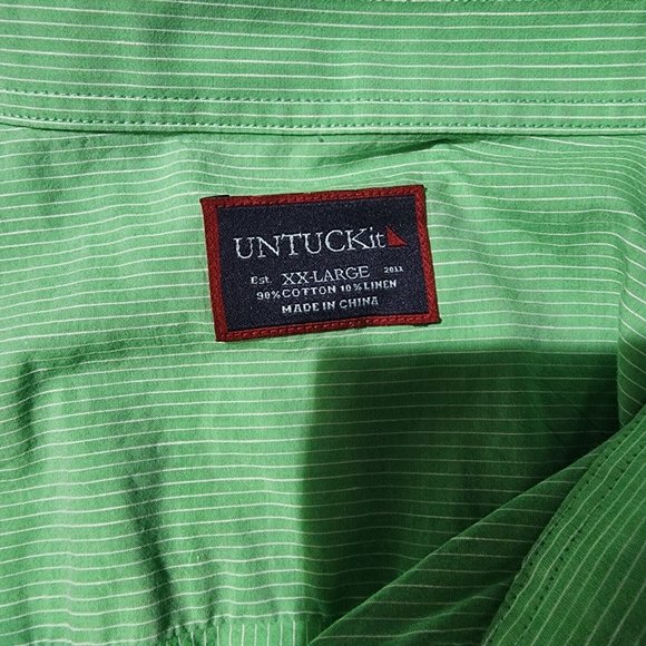 MENS UNTUCKit LONG SLEEVE BUTTON DOWN SHIRT - Picture 3 of 3